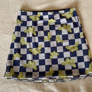 Fitted Butterfly mini skirt in size medium